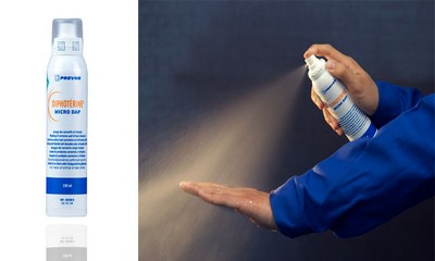 Spray de solution diphotérine pour lavage des produits corrosifs et irritants en cas de contact cutané 
